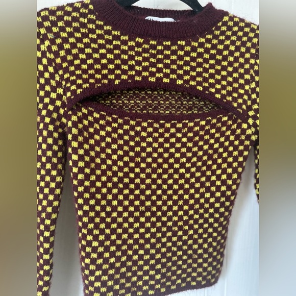 ZARA Jacquard Cut-out Sweater - Picture 9 of 10